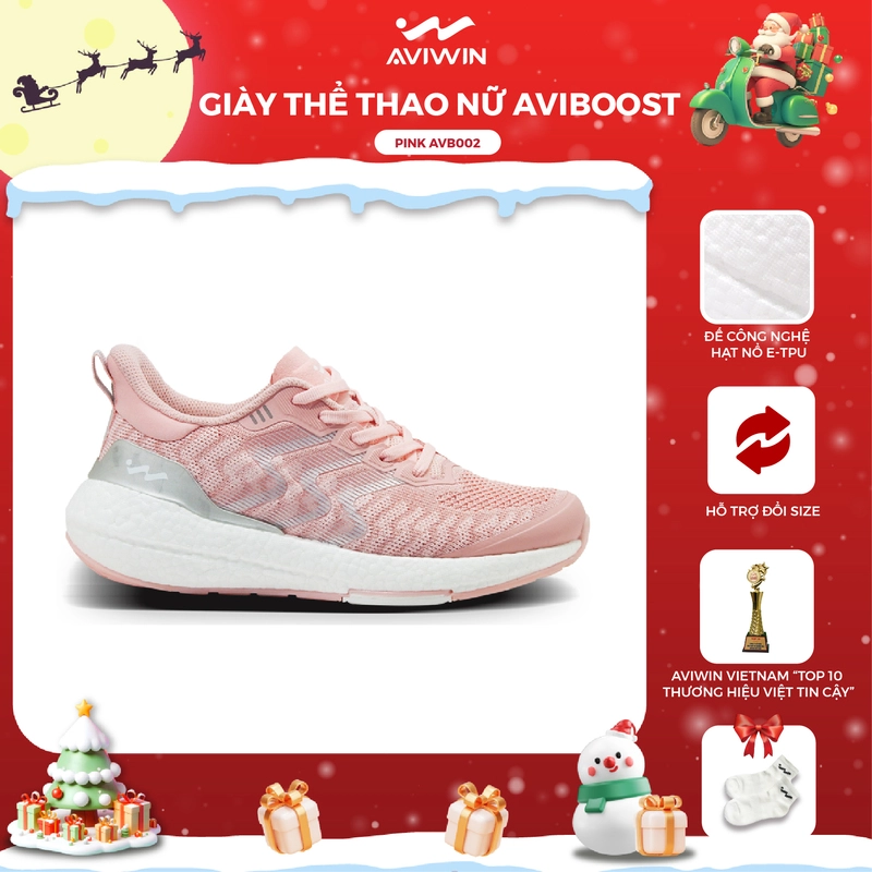 Giày Thể Thao Nữ Aviwin Aviboost Pink AVB002