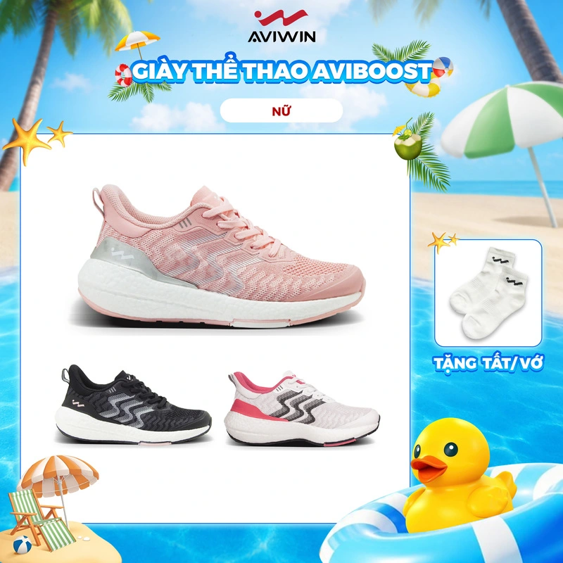 Giày Thể Thao Nữ Aviwin Aviboost Pink AVB002