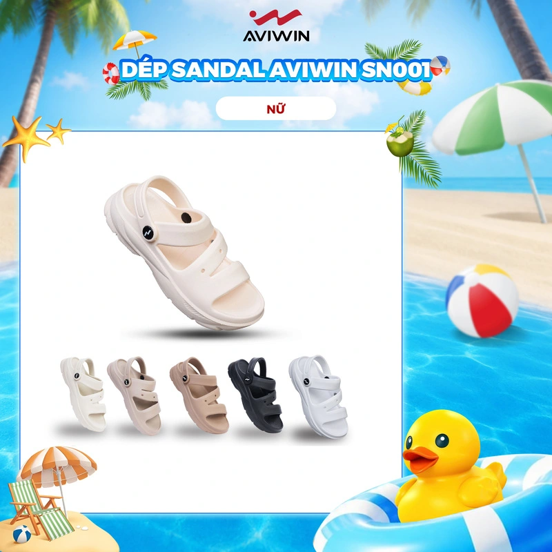 [TẶNG THÊM CHARM] Dép Sandal đúc nguyên khối thời trang Aviwin SN001