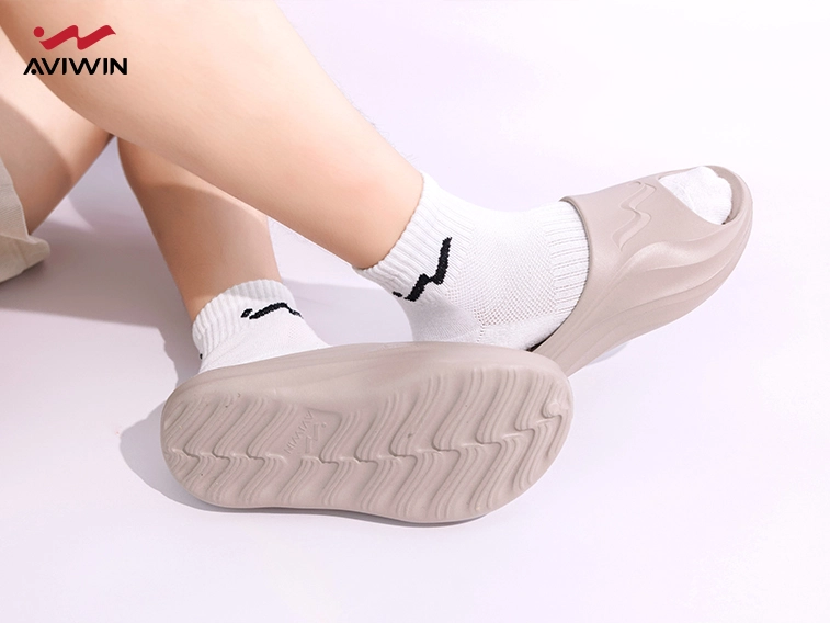 Dép Đúc Nguyên Khối Nam/Nữ Aviwin Avislide Trà Sữa D001