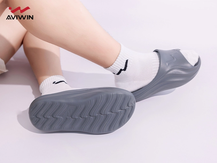Dép Đúc Nguyên Khối Nam/Nữ Aviwin Avislide Xám D001