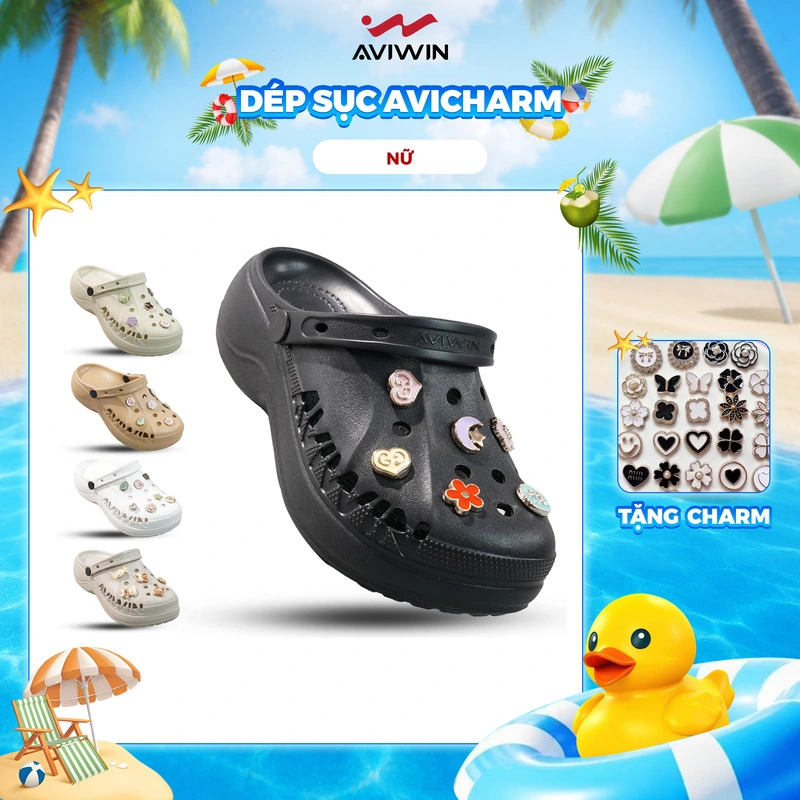 [TẶNG THÊM CHARM] Dép thời trang Nữ Aviwin Avicharm 5 Màu AVCH