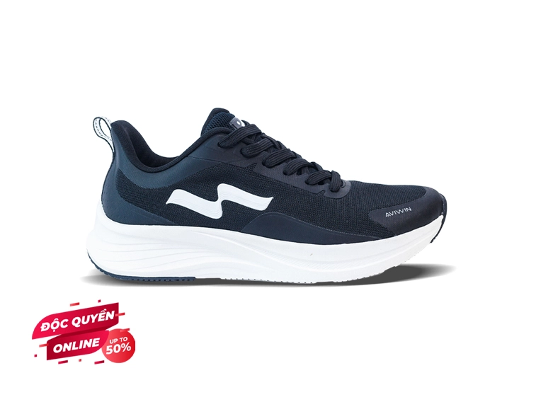 [NÂNG LÊN 1 SIZE] Giày Thể Thao Nam Nữ Aviwin Nimbus Stride Black/White NB01