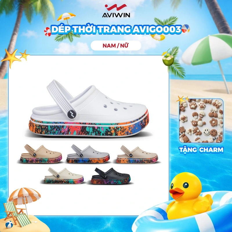 [NÂNG LÊN 1 SIZE] Dép Sục Nam Nữ Aviwin Avigo003 6 Màu