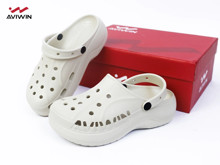 Dép Clogs Nữ Aviwin Avicharm Màu Kem AVCH