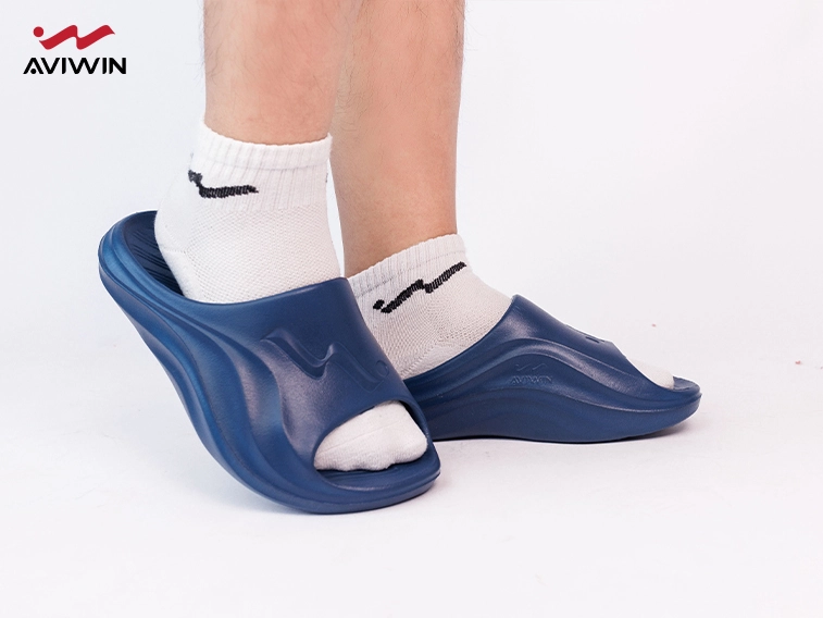 Dép Đúc Nguyên Khối Nam/Nữ Aviwin Avislide Xanh Than D001