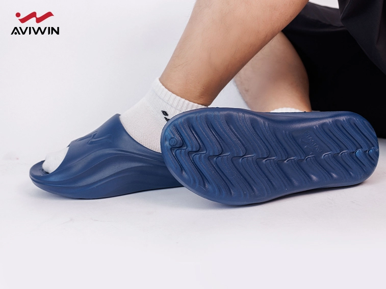 Dép Đúc Nguyên Khối Nam/Nữ Aviwin Avislide Xanh Than D001