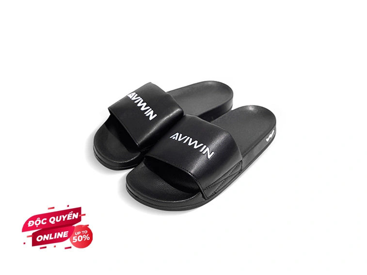 Dép Quai Ngang Nam/Nữ Aviwin AviSoft Đen