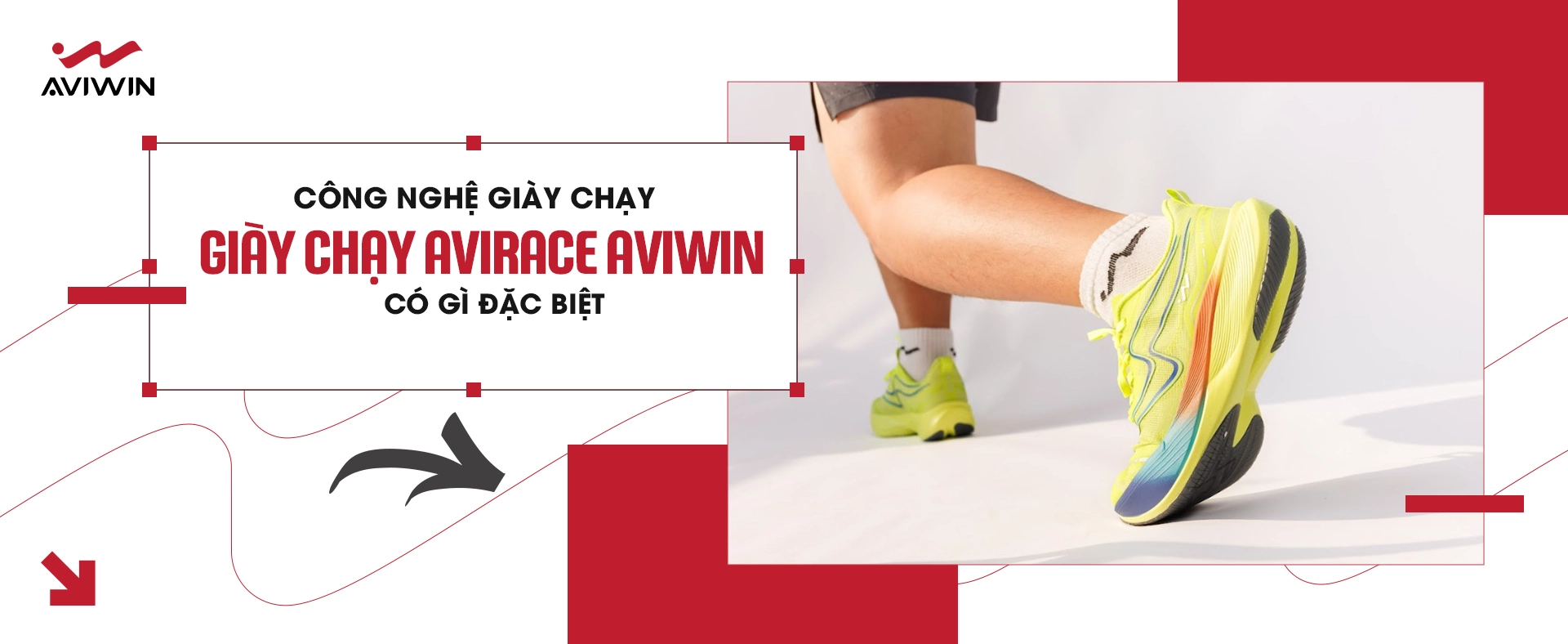 Soi chi tiết công nghệ giày chạy Aviwin Avirace có gì đặc biệt?
